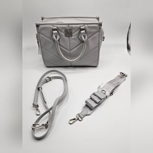 Steve Madden gray Satchel purse.  Comes with 2 straps.